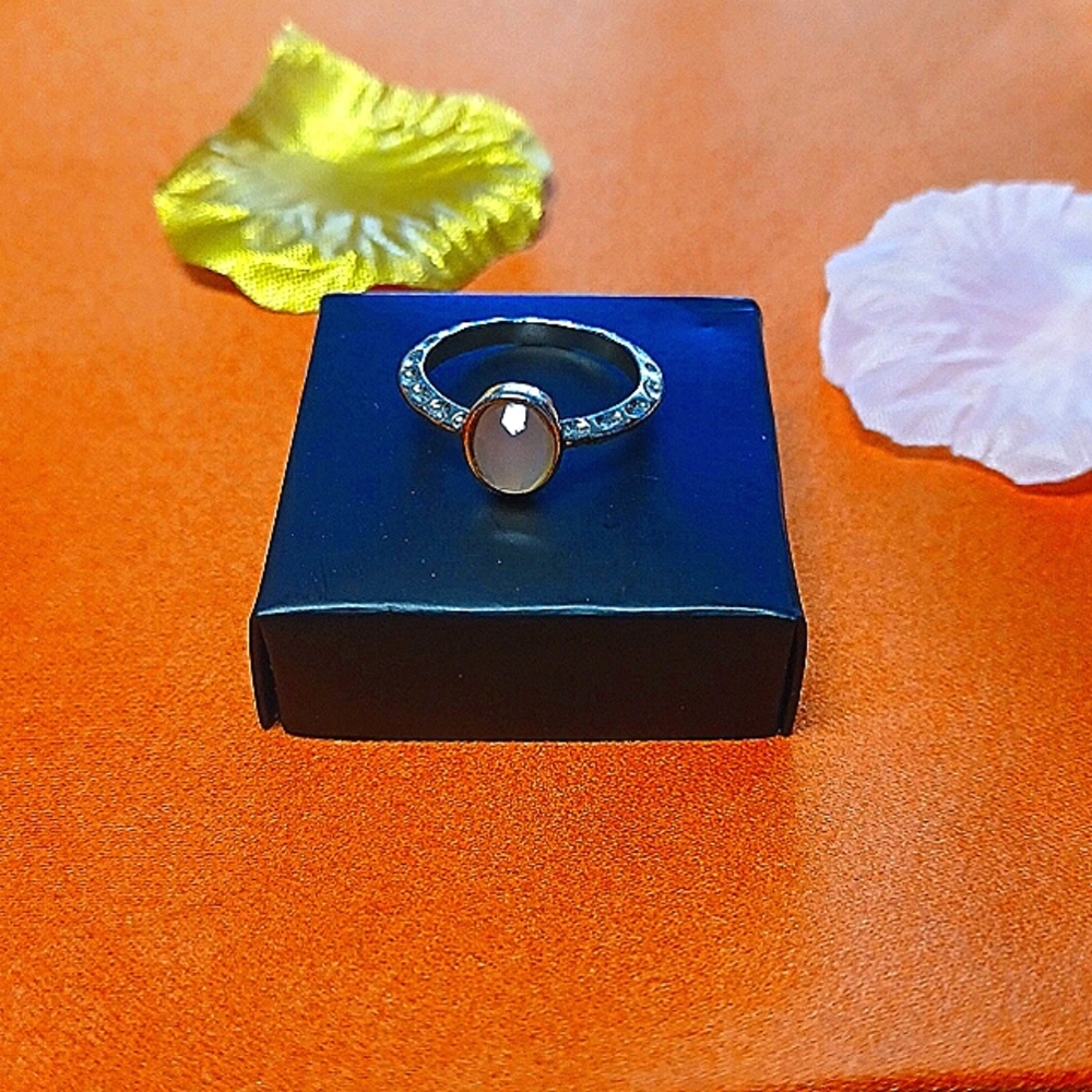 Pink and Gold Oval Ring